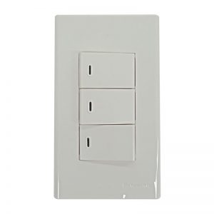 PANASONIC WEG6803W-1 PLATE,WEG5001K-5 3GANG SWITCH WIDESERIES SET