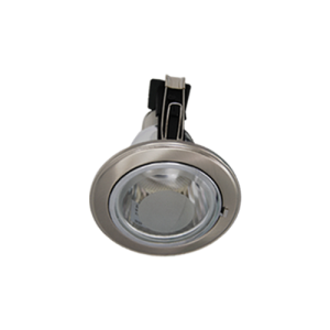 E27 Round Downlights with Glass Cover Matted Chrome