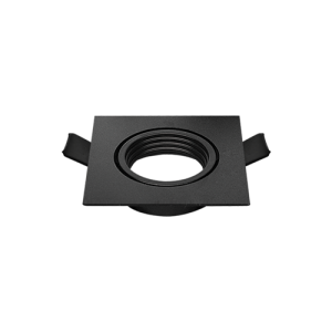 LANDLITE RECESSED SQUARE DOWNLIGHT FIT LAMP: GU10 SIZE: 90X90MM  BLACK