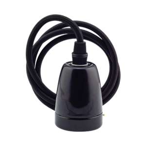 LANDLITE DIY LIGHTING FIXTURE E27 MAX. 60W CERAMIC D*Ø47x65mm WIRE LENGTH 1M WIRE BLACK