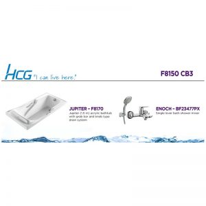 HCG PACKAGE F8150 CB3 JUPITER 1.5M BATHTUB COMBO