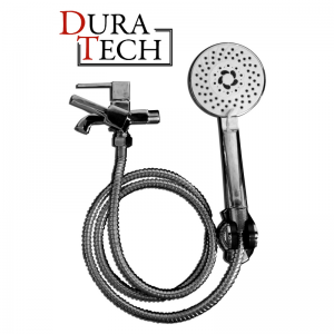 DURATECH SHWRHEAD W/TWN HEAD FCT & STNLSS HOSE #9018