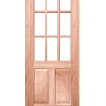 SAVEWOOD SOLID DOOR 35X80X210 HALF GLASS GEORGIA  LAUAN