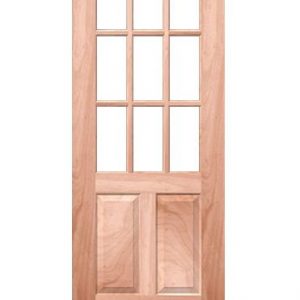 SAVEWOOD SOLID DOOR 35X80X210 HALF GLASS GEORGIA  LAUAN