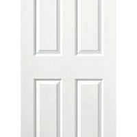 RTK MOULDED DOOR 80X210 4P VICTORIA WHITE PRIMER W/WOOD GRAIN