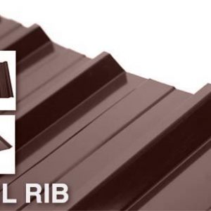 PREPAINTED STEELRIB .40MMX1.07MX3.66M CHOCO BROWN