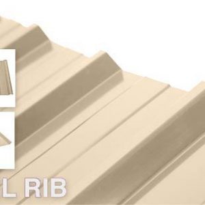 PREPAINTED STEELRIB.40MMX1.07MX2.44M BEIGE