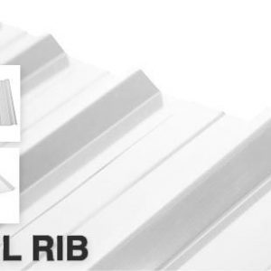 PREPAINTED STEELRIB .40MMX1.07MX2.44M WHITE