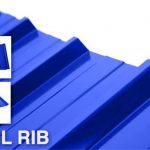 PREPAINTED STEELRIB.40MMX1.07MX2.44M ATLANTICBLUE