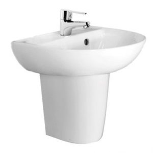 HCG INDIVIDUAL LF61S SHORT-PED WHITE WASHBASIN SATURN II