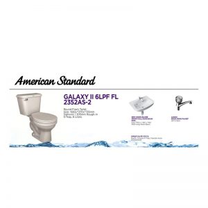 AMERICAN STANDARD PACKAGE T2352AS-2-02  Galaxy II Font Lever Trio Square