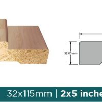 SPRINGFIELD DOOR JAMB HEADER 2X5X4 #2 PINE (115X32X1150MM)
