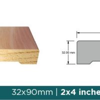 SPRINGFIELD DOOR JAMB HEADER 2X4X4 #2 PINE (90X32X1150MM)