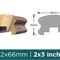 SPRINGFIELD HANDRAIL LW 2X3X8 PINE (66X42X2400MM)