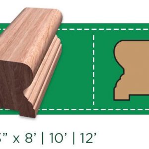 SAVEWOOD HANDRAIL 3X3X8 LAMINATED LAUAN