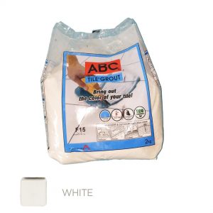 ABC TILE GROUT F15 2KG WHITE 10/1
