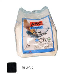 ABC TILE GROUT F12 2KG BLACK 10/1
