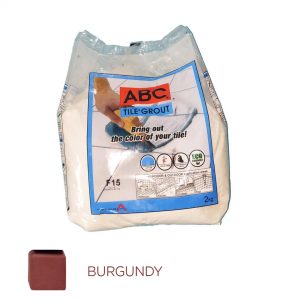 ABC TILE GROUT P25 2KG PREMIUM BURGUNDY 10/1
