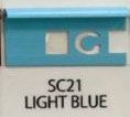 GENIUS PVC TILE TRIM C-SERIES SC21 9MMX8FT PLAIN LIGHT BLUE