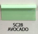GENIUS PVC TILE TRIM C-SERIES SC28 9MMX8FT PLAIN AVOCADO GREEN