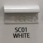 GENIUS PVC TILE TRIM C-SERIES SC01 12MMX8FT PLAIN WHITE