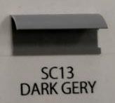 GENIUS PVC TILE TRIM A-SERIES SC13 9MMX8FT PLAIN DARK GREY