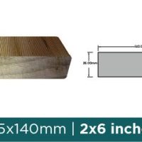 SPRINGFIELD LUMBER 2X6X8 OPG CCA UP FRAMING (140X45X2400MM)