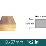 SPRINGFIELD DIY BOARD 1X2X8 PINE (37X19X2440MM)