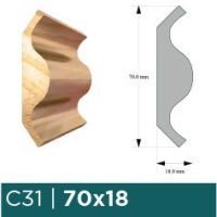 SPRINGFIELD MOULDING C31 1X3X8 PINE (70X18X2440MM)