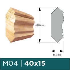 SPRINGFIELD MOULDING M04 1X2X8 PINE (40X15X2440MM)