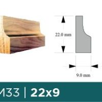 SPRINGFIELD MOULDING M33 1X1X8 PINE (22X9X2440MM)