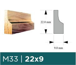 SPRINGFIELD MOULDING M33 1X1X8 PINE (22X9X2440MM)