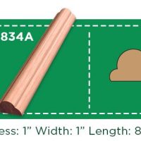 SAVEWOOD MOULDING 3/8X3/4X8 CL3834A CLOVER LAUAN