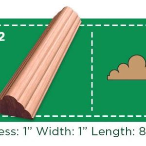 SAVEWOOD MOULDING 1X2X8 CL12 CLOVER LAUAN