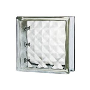 CHINA GLASS BLOCK 20X20CM RHOMBUS/JEWEL CLEAR