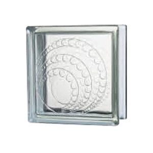 CHINA GLASS BLOCK 20X20CM NEW MOON CLEAR