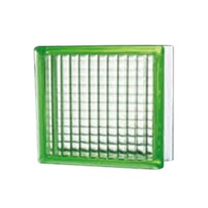 CHINA GLASS BLOCK 20X20CM PARALLEL GREEN