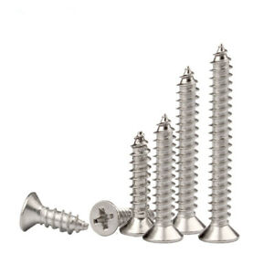 STAINLESS WOOD SCREW FLAT HEAD #8X5/8 25PCS/1